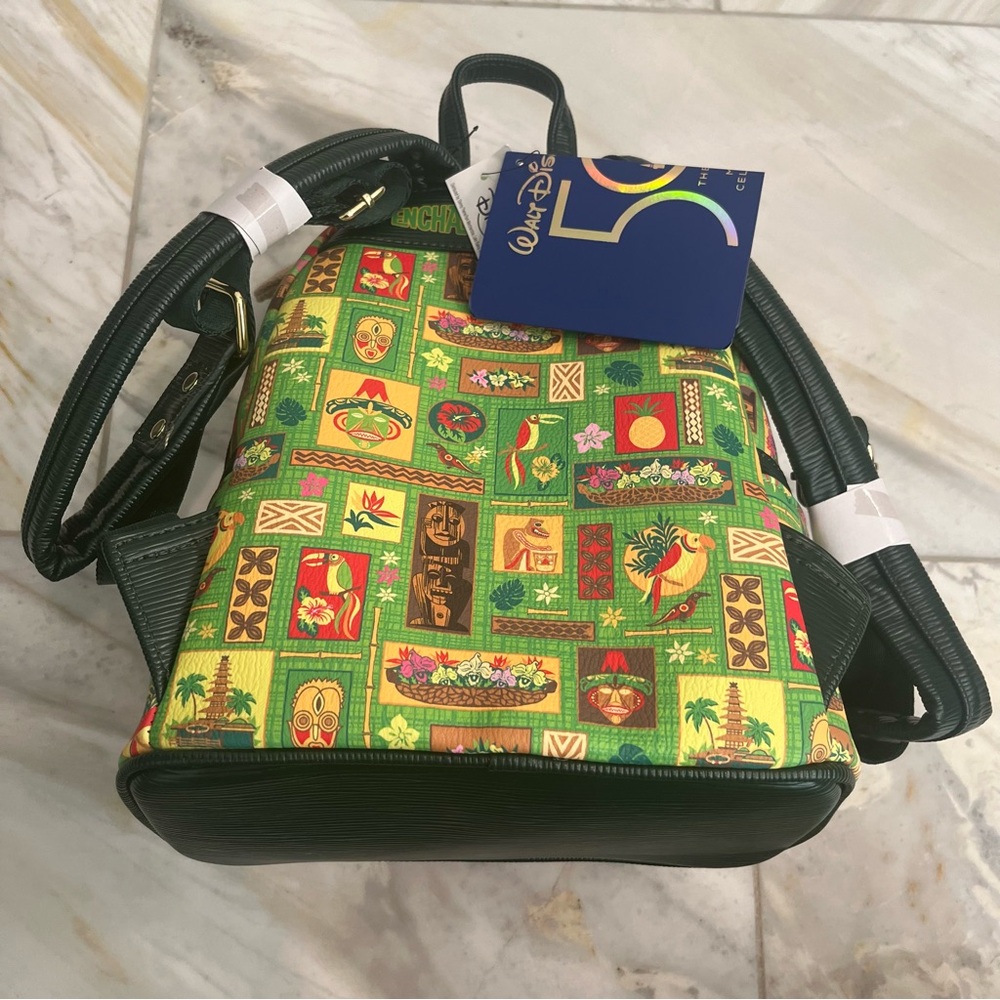 LOUNGEFLY NWT DISNEY PARKS MICKEY MAIN ATTRACTION ENCHANTED TIKI ROOM BACKPACK - Picture 4 of 9